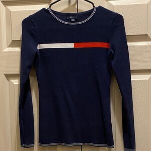 Navy Blue Tommy Hilfiger Long Sleeve Sweater